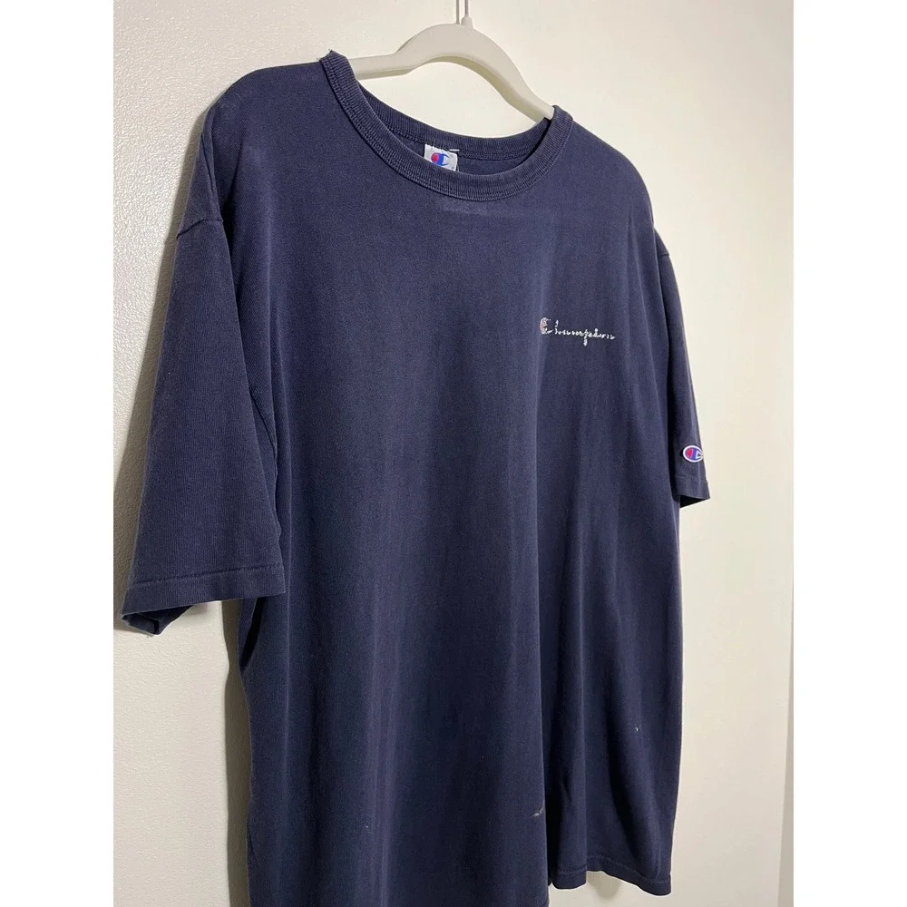 Vintage 90s Champion Navy Tee - Picture 2 of 5